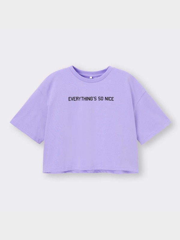 GIRLSクロップドT(半袖)(バックプリント)JR+E