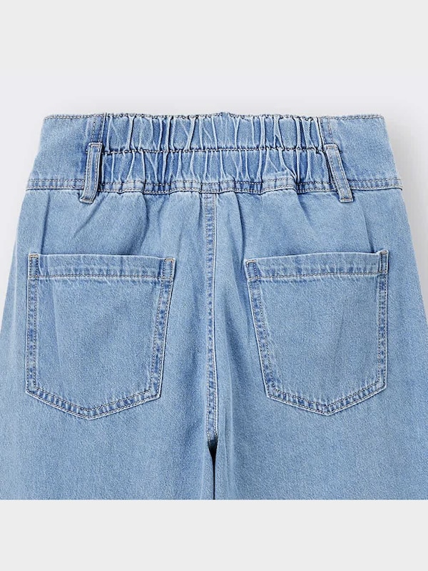 GIRLSデニムハイウエストタックワイドパンツJR+E