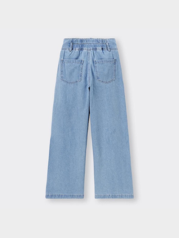 GIRLSデニムハイウエストタックワイドパンツJR+E