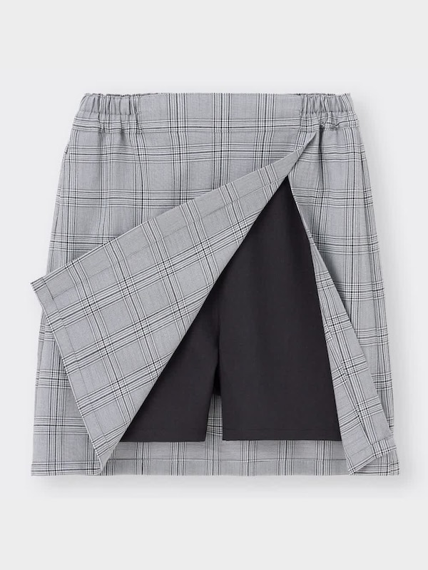 GIRLSチェックラップスカートパンツJR+E