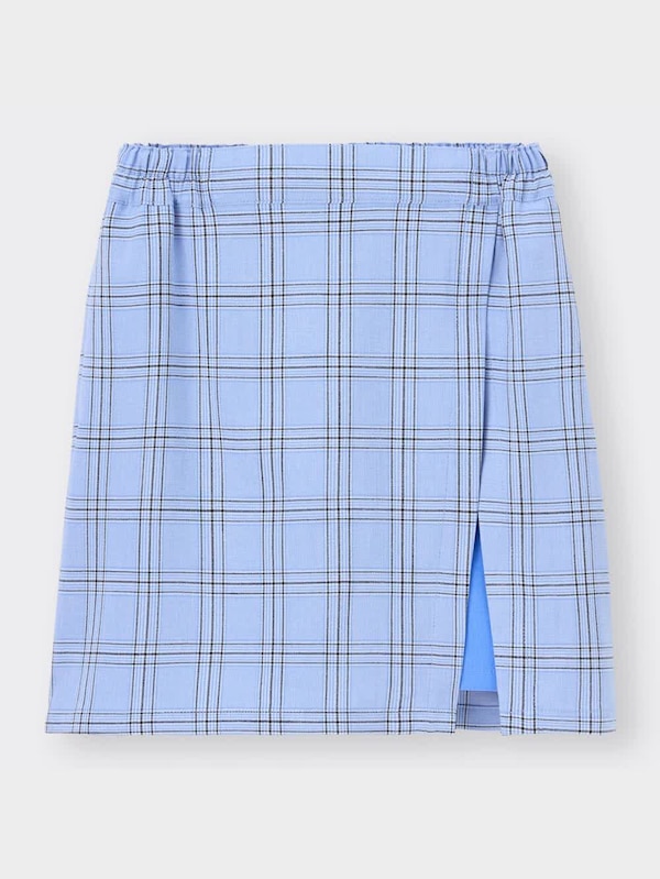 GIRLSチェックラップスカートパンツJR+E