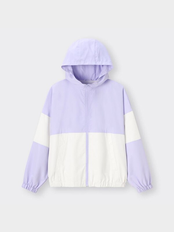 GIRLSバイカラーフーディブルゾンJR+E