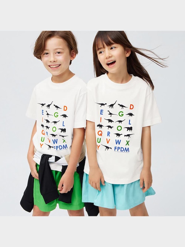 KIDS(男女兼用)グラフィックT(半袖) Fukui Prefectural Dinosaur Museum 1
