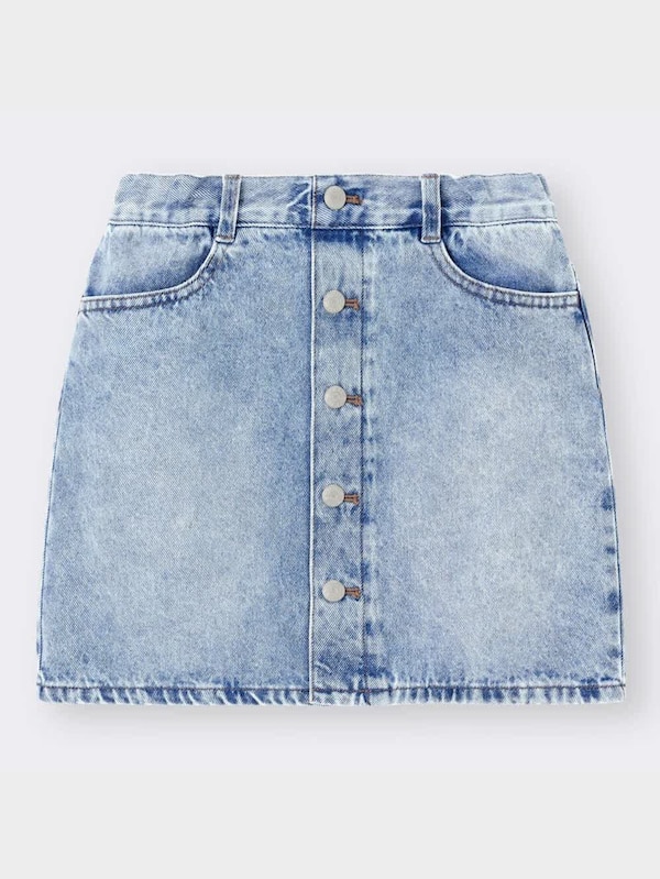GIRLSデニムフロントボタンスカート