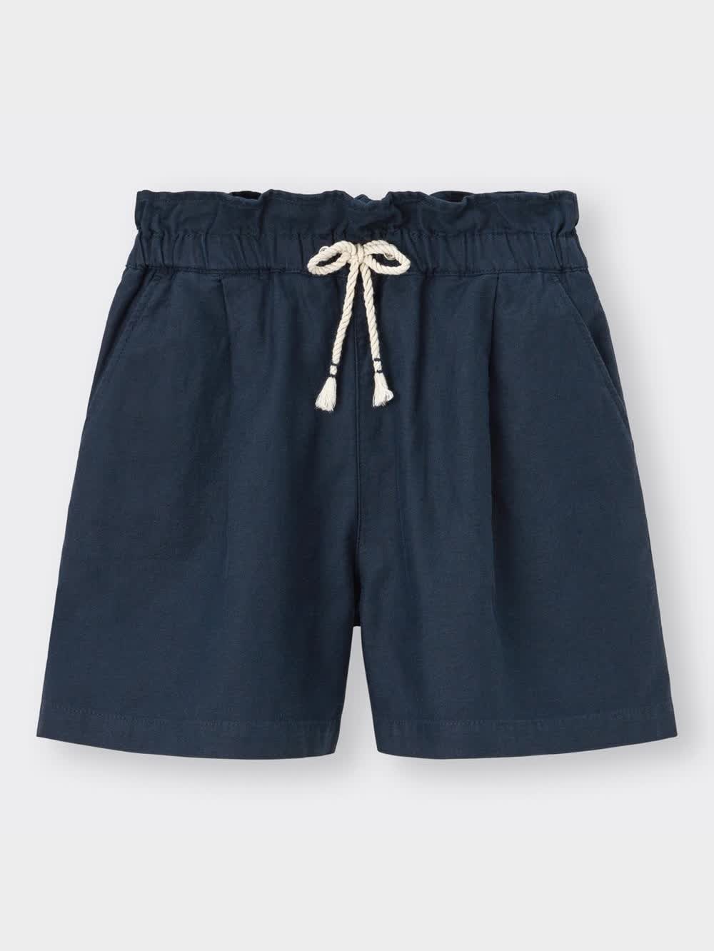 リネンブレンドショートパンツ セール】 リネンブレンドショートパンツ（セットアップ可