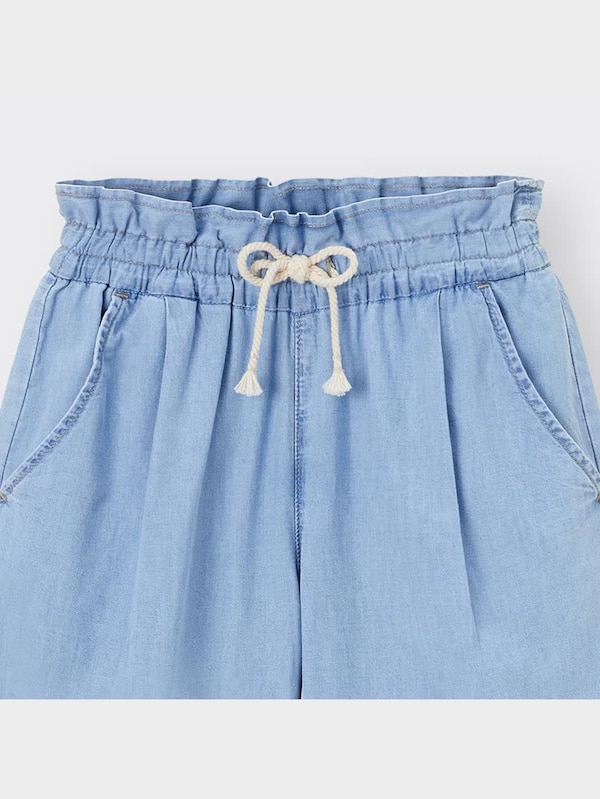 GIRLSライトデニムプルオンワイドパンツ