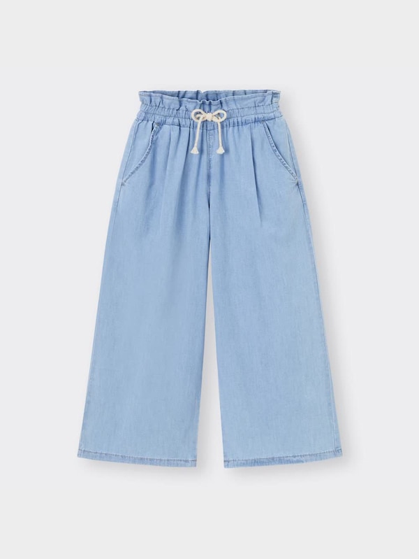 GIRLSライトデニムプルオンワイドパンツ