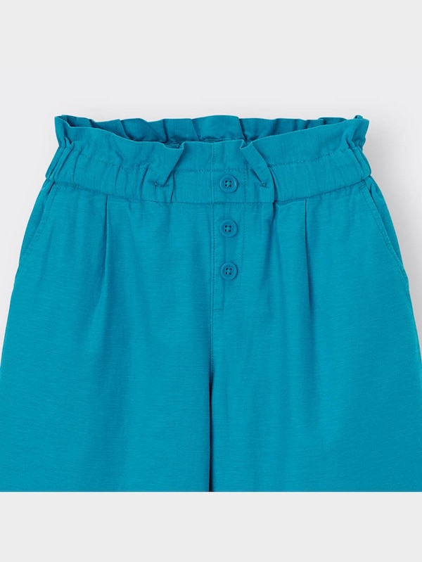 GIRLSリネンブレンドプルオンワイドパンツ