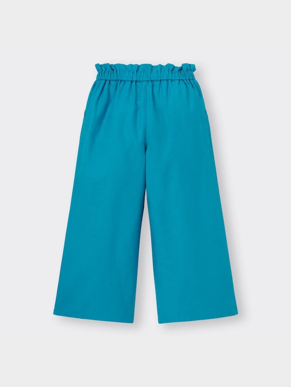 GIRLSリネンブレンドプルオンワイドパンツ