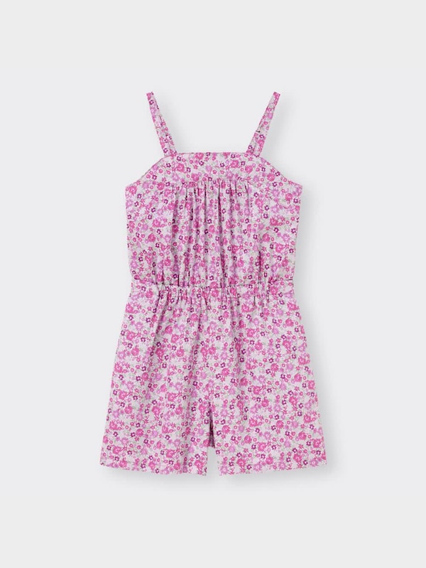 GIRLSフラワープリントサロペットショートパンツ