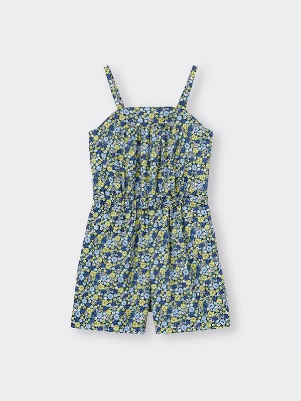 GIRLSフラワープリントサロペットショートパンツ