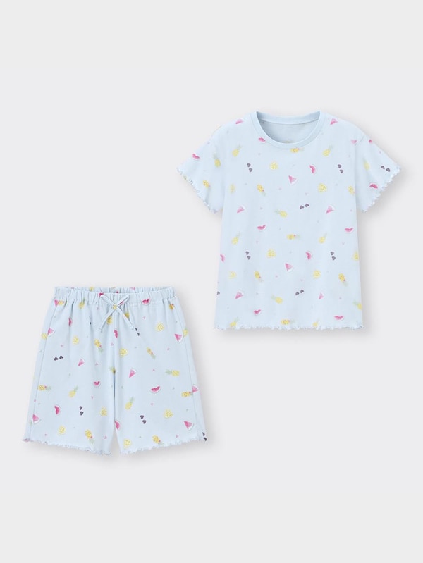 GIRLSラウンジセット(半袖&ショートパンツ)(フルーツ)