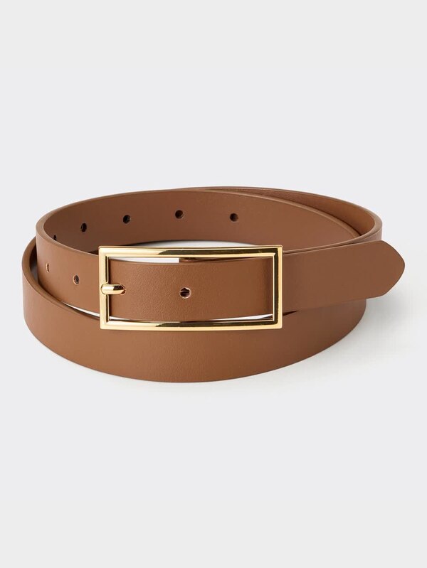 スクエアメタルバックルベルト