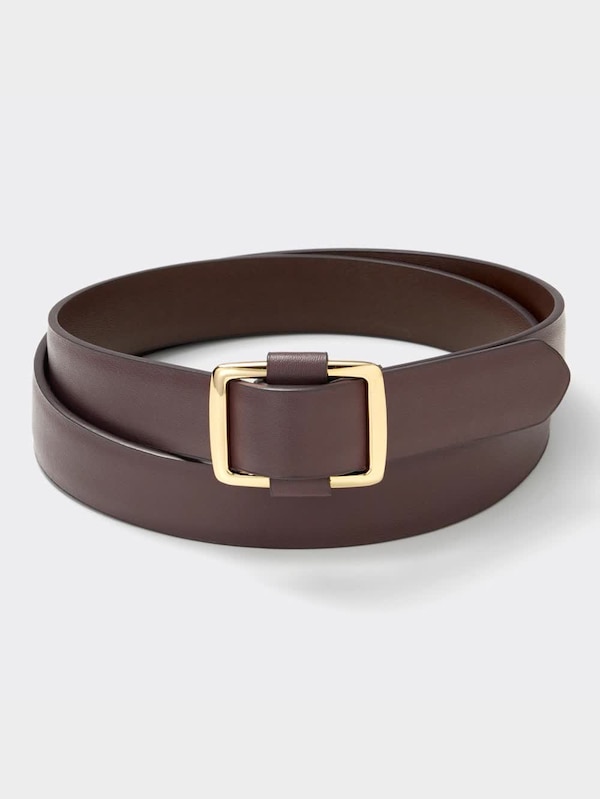 スクエアバックルホールレスベルト