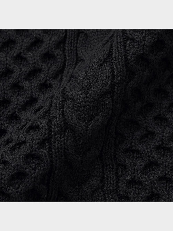 ウォッシャブルケーブルニットベスト