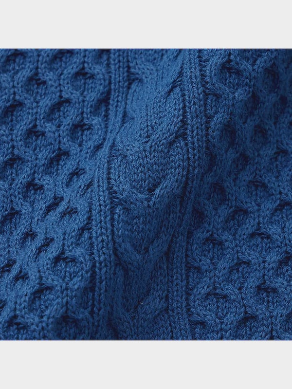 ウォッシャブルケーブルニットベスト