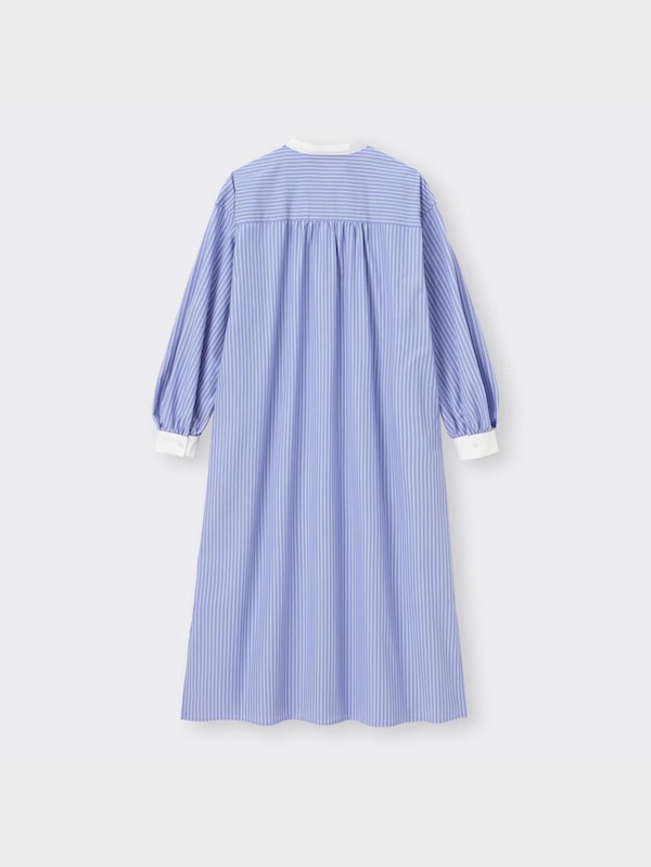 ストライプシャツワンピース(長袖)