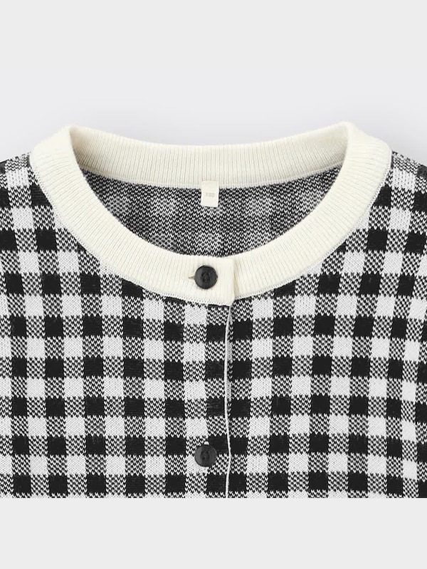 GIRLSウォッシャブルギンガムチェックカーディガン(長袖)(セットアップ可能)