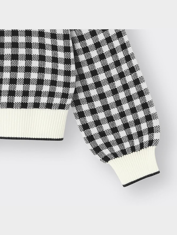 GIRLSウォッシャブルギンガムチェックカーディガン(長袖)(セットアップ可能)