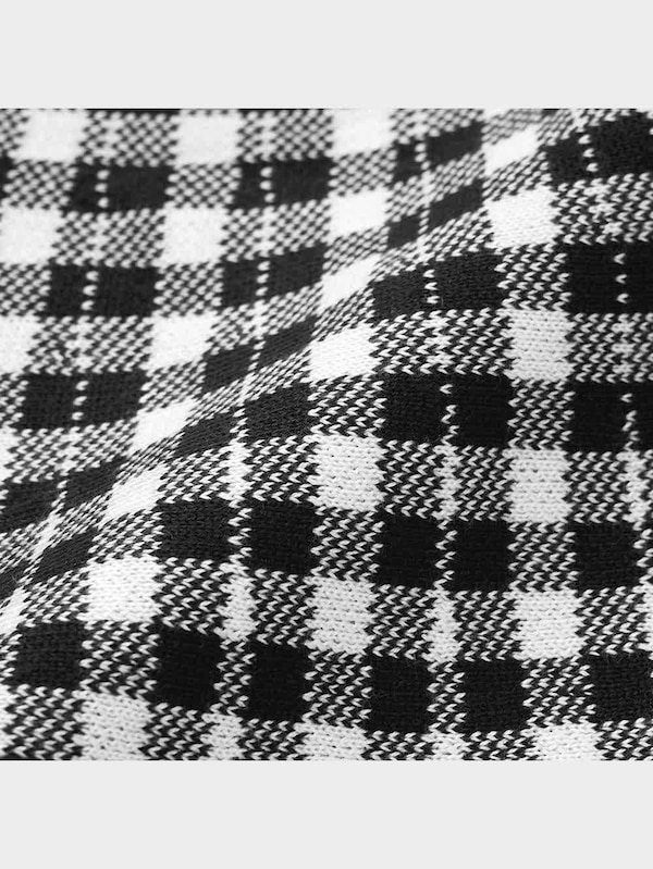 GIRLSウォッシャブルギンガムチェックニットスカート(セットアップ可能)