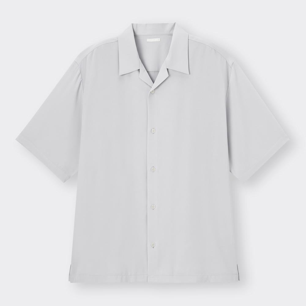 GU公式 | ドライオープンカラーシャツ(5分袖)+OS