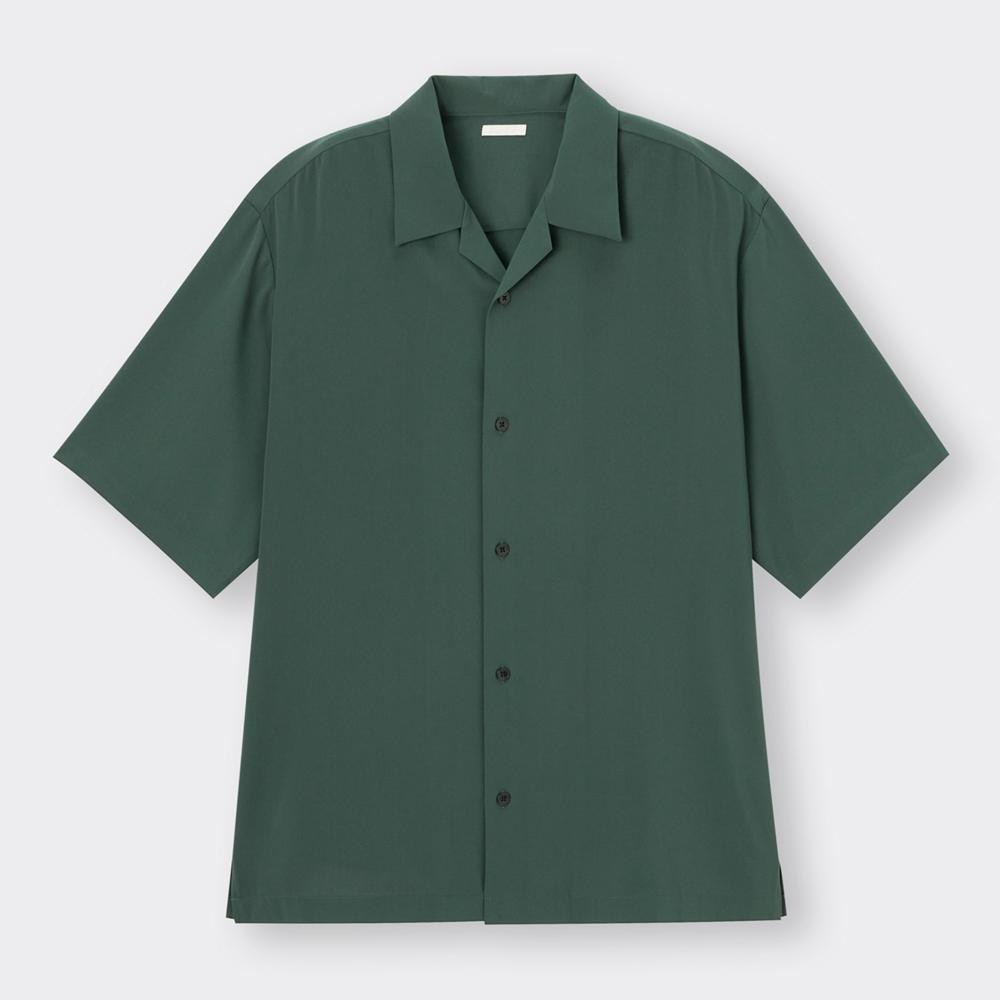 （GU）オープンカラーシャツ(5分袖)