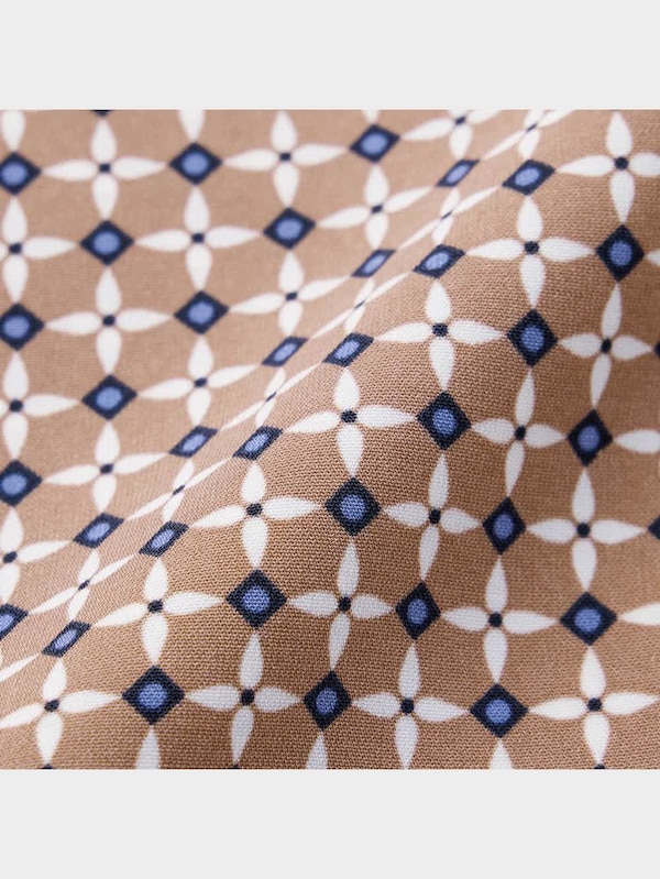 オープンカラーシャツ(5分袖)(ジオメトリック)