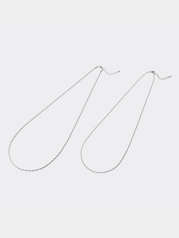 メタルビーズロングネックレス