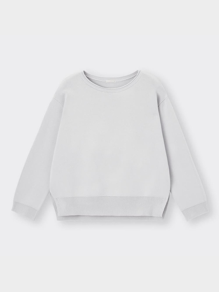 GU公式 | サイドスリットオーバーサイズセーター(長袖) 