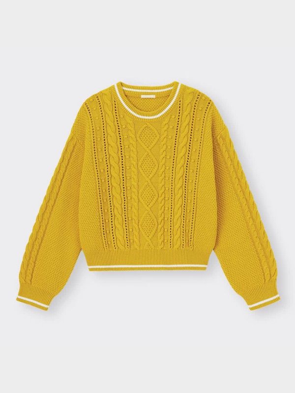 ラインケーブルセーター(長袖)