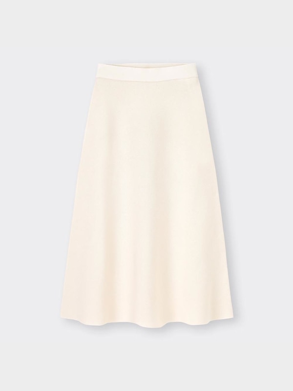 フレアミディニットスカート(セットアップ可能)