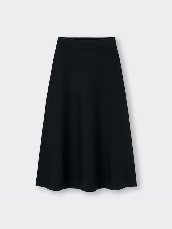 フレアミディニットスカート(セットアップ可能)