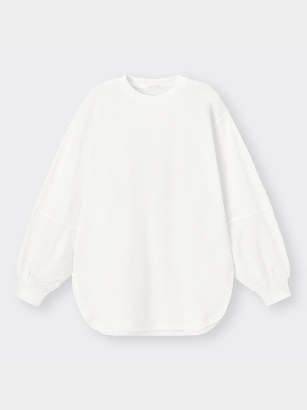 GU公式 | ミニ裏毛オーバーサイズT(長袖)