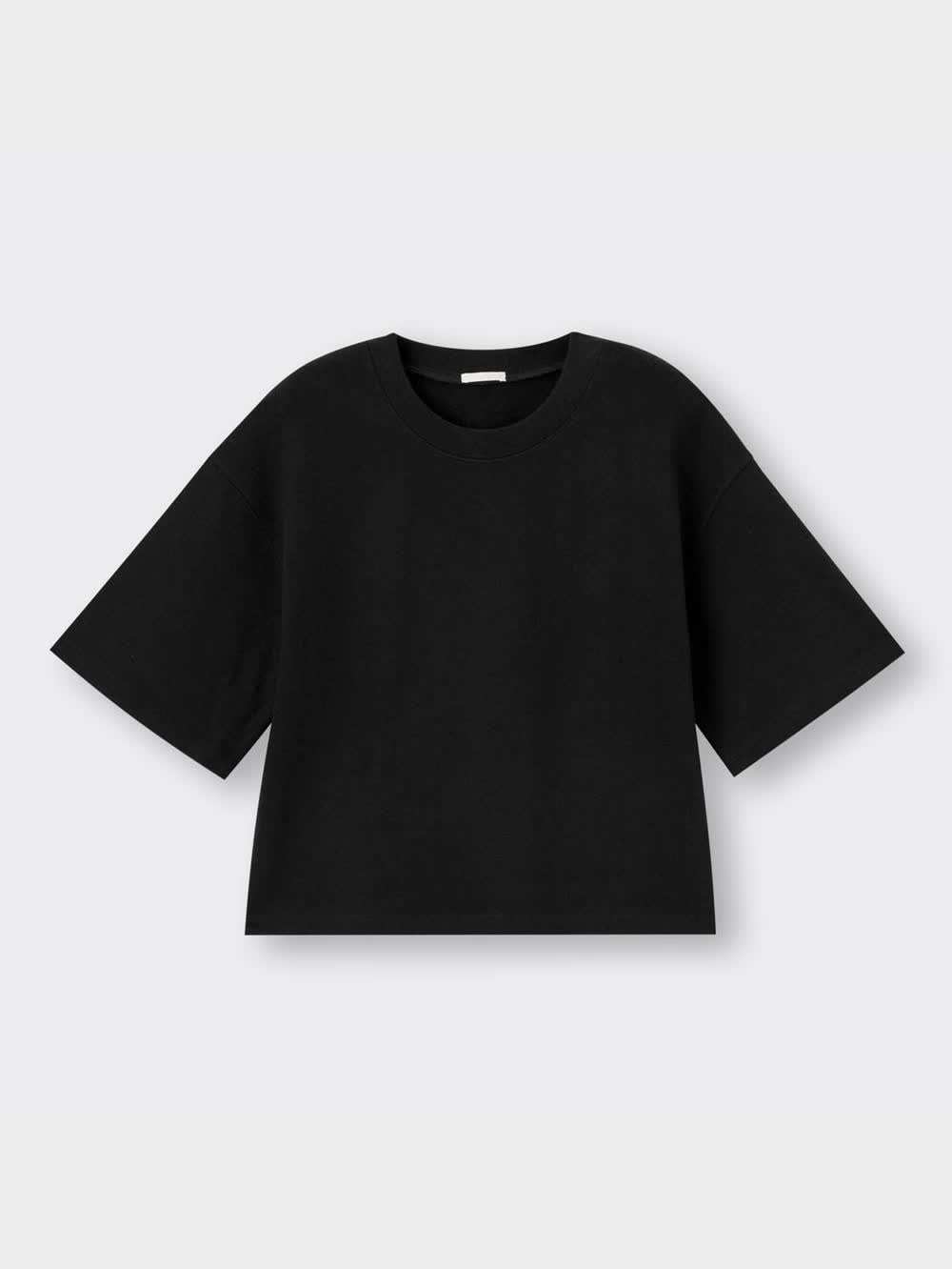 GU公式 | ミニ裏毛ワイドT(5分袖)