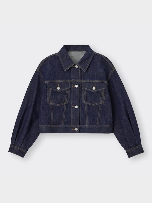デニムボリュームスリーブジャケット(長袖)(セットアップ可能)