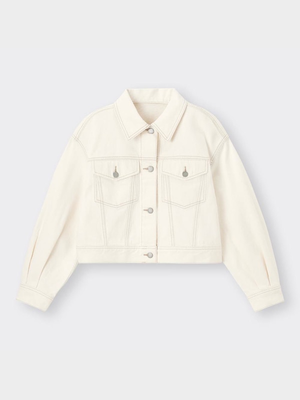 デニムボリュームスリーブジャケット(長袖)(セットアップ可能)