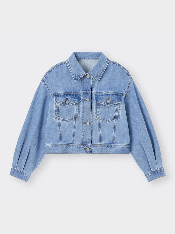デニムボリュームスリーブジャケット(長袖)(セットアップ可能)