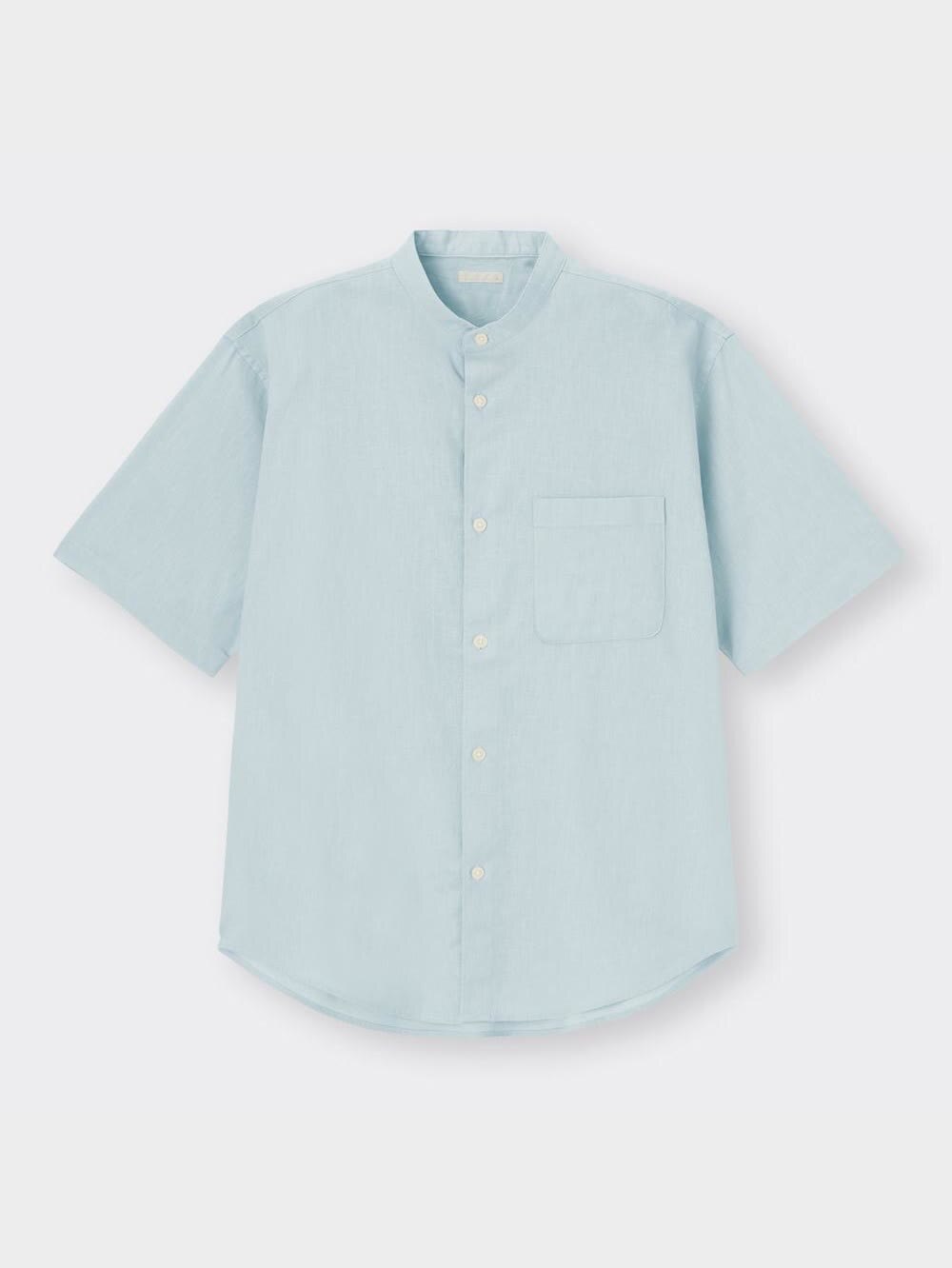 LINENメッシュバンドカラーシャツ 追加》LINENメッシュバンドカラーシャツ（シャツ／ブラウス