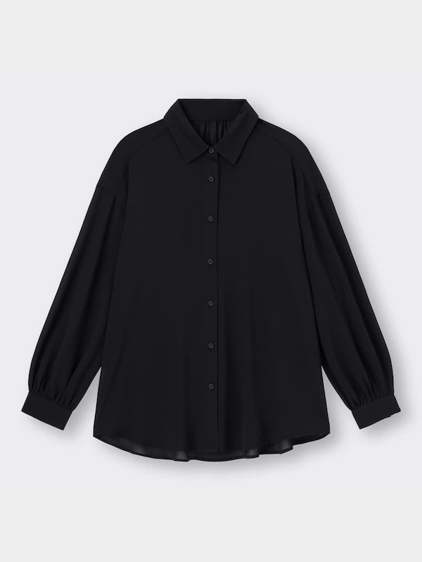 シアーオーバーサイズシャツ(長袖)