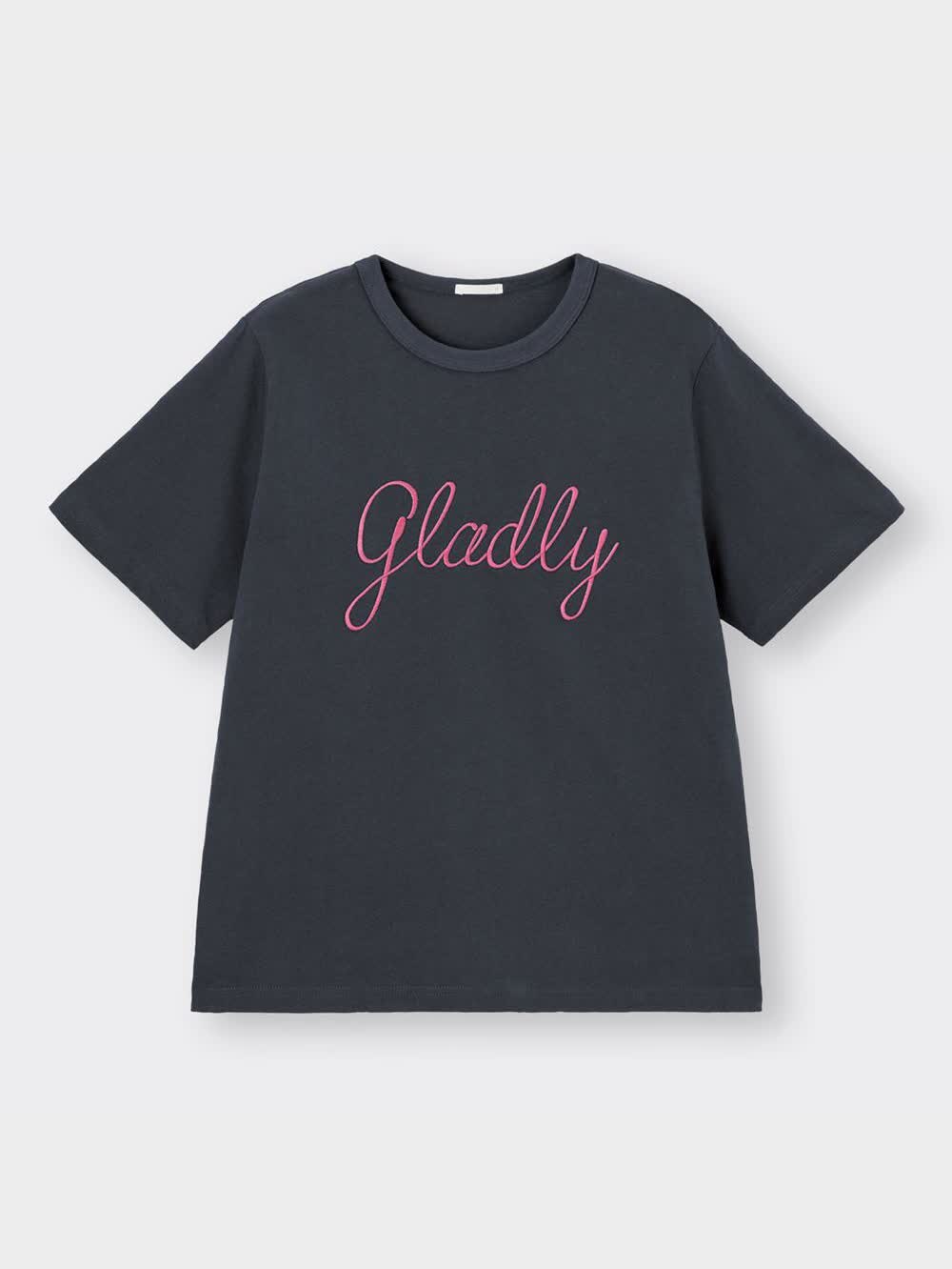 GU公式 | グラフィックT(半袖)(刺繍ロゴ)