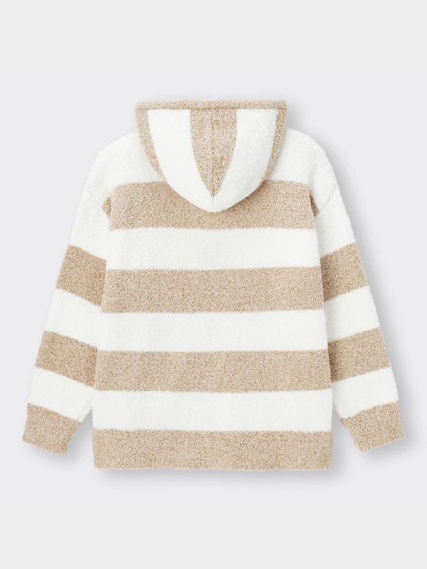 もこもこフィールラウンジパーカ(長袖)(ボーダー)