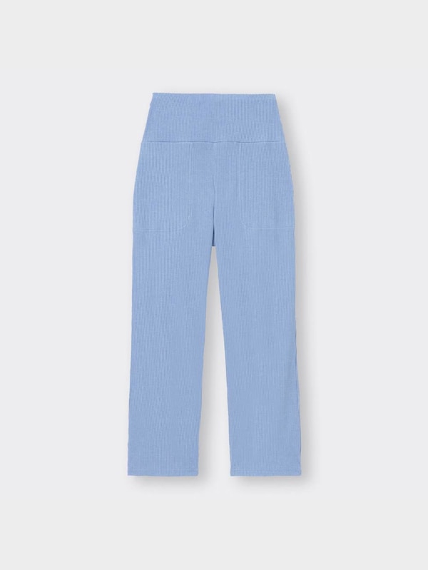 ハイウエストリブラウンジパンツ