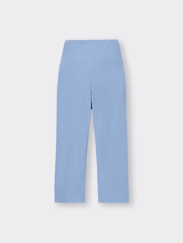 ハイウエストリブラウンジパンツ