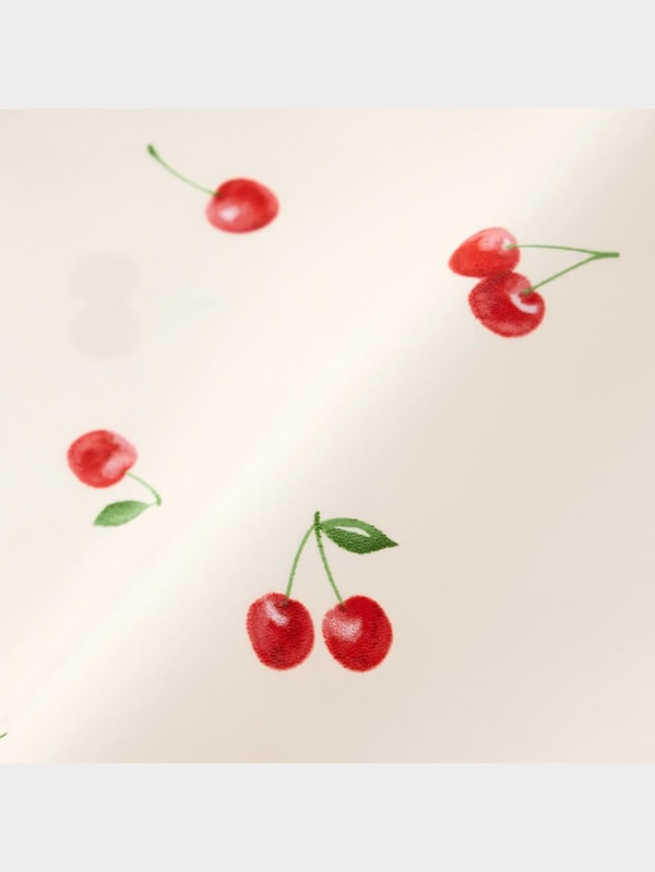 サテンパジャマ(半袖&ショートパンツ)(チェリー)