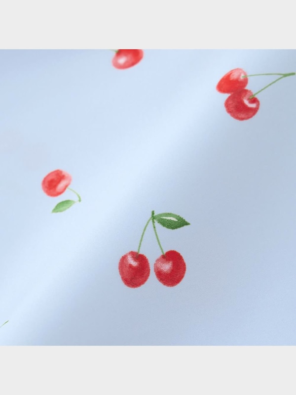 サテンパジャマ(半袖&ショートパンツ)(チェリー)