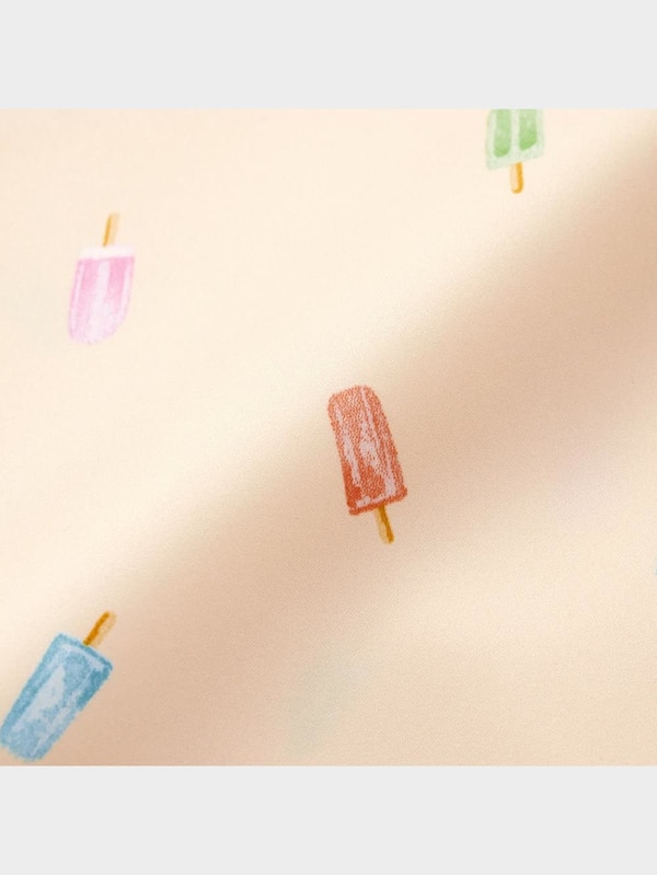 サテンパジャマ(半袖&ショートパンツ)(アイスクリーム)