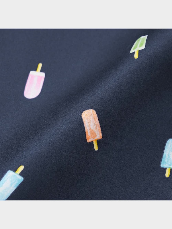 サテンパジャマ(半袖&ショートパンツ)(アイスクリーム)