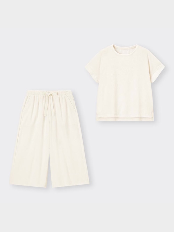 ソフトパイルラウンジセット(半袖&7分丈)