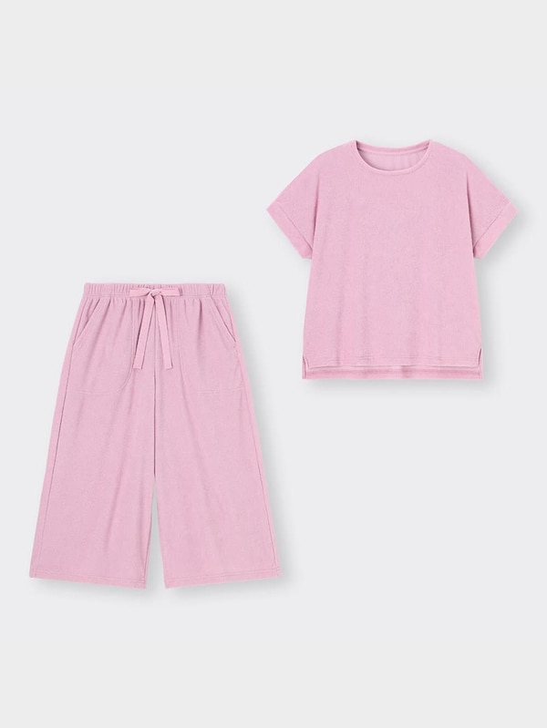 ソフトパイルラウンジセット(半袖&7分丈)