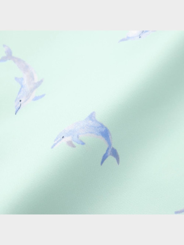 サテンパジャマ(半袖&ショートパンツ)(ドルフィン)